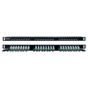 Патч-панель 19дюйм 0.5U кат.5E 24 порта RJ45 Dual IDC PPHD-19-24-8P8C-C5E-110D высок. плотности Hyperline 244076