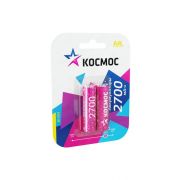 Аккумулятор AA/R6 2700мА.ч NI-MN BP-2 (блист.2шт) КОСМОС KOCR6NIMH2700MAH2BL