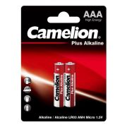 Элемент питания алкалиновый AAA/LR03 1.5В Plus Alkaline LR03-BP2 BL-2 (блист.2шт) Camelion 1651