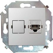 Розетка компьютерная СП Simon 15 RJ45 кат.5E Systimax механизм бел. Simon 1591598-030