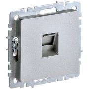 Розетка компьютерная СП RJ45 кат.5E BRITE РК10-БрА алюм. IEK BR-K10-1-K47