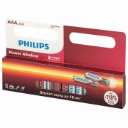 Элемент питания алкалиновый AAA/LR03 1.5В Power (блист. 12шт) Philips Б0064681