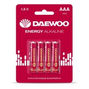 Элемент питания алкалиновый AAA/LR03 1.5В Energy Alkaline 2021 BL-4 (уп.4шт) DAEWOO 5029903